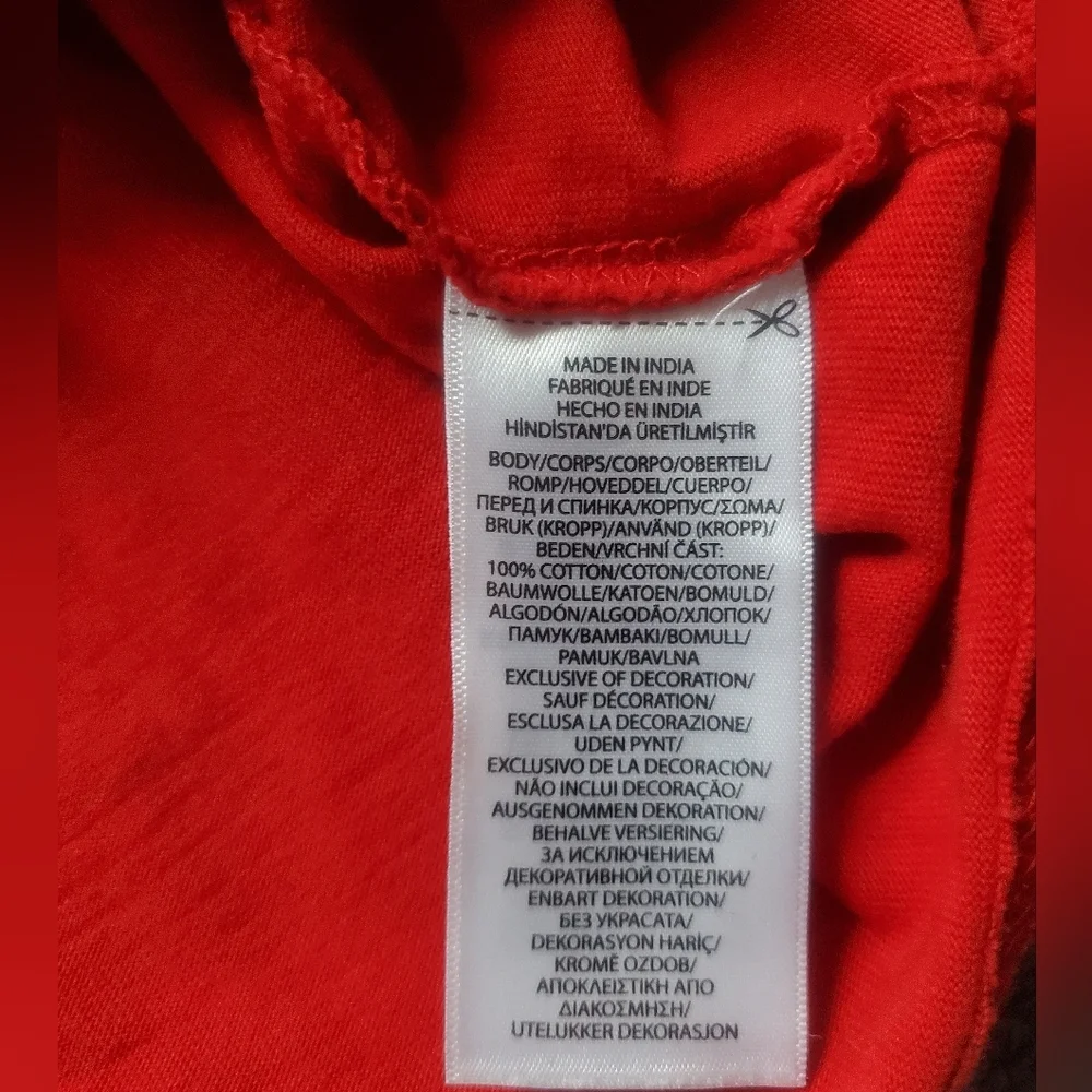 Polo by Ralph Lauren Red and Navy Long Sleeve Tee with Hood Size YOUTH L